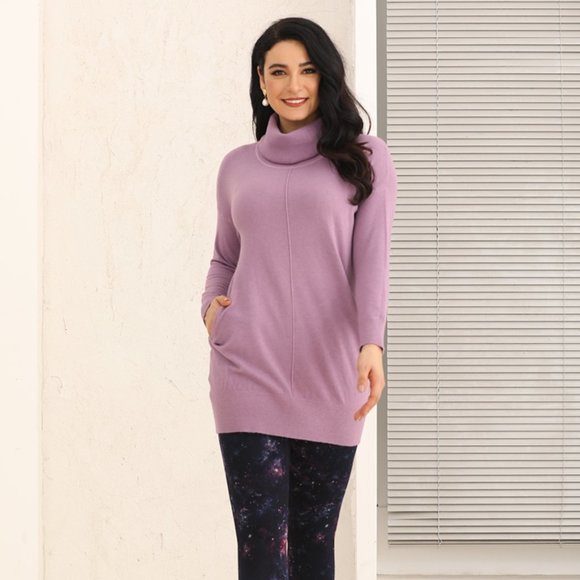 Cashmere Feel  Cowl Neck Tunic - Picture 1 of 4